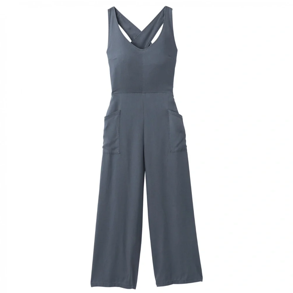PRANA Bahia Jumpsuit, Charcoal Grey, L - Picture 2 of 6